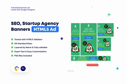 SEO, Startup Agency Banners HTML5 Ad