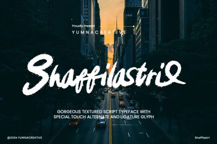 Shaffilastri – Textured Script Font