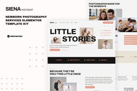 Siena – Newborn & Maternity Photography Services Elementor Pro Template Kit