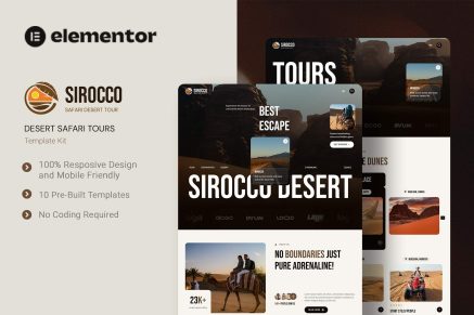 Sirocco – Desert Safari Tours Elementor Template Kit