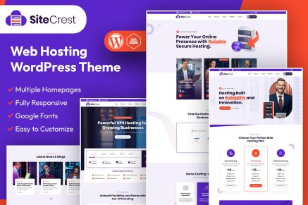 SiteCrest | Web Hosting WordPress & WHMCS Theme