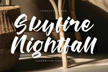 Skyfire Nightfall Handwritten Script Font