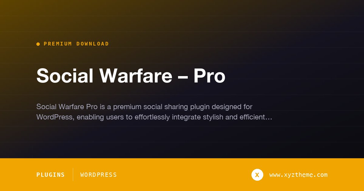 Social Warfare – Pro