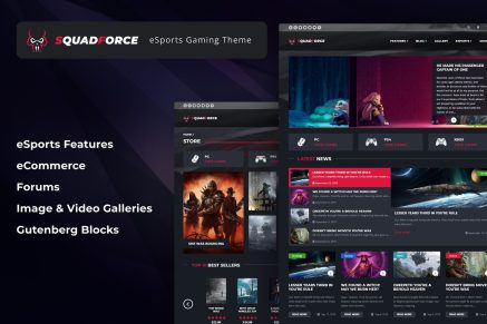 SquadForce – eSports Gaming WordPress Theme