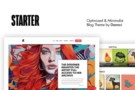 Starter – Optimized, Fast & Minimalist Blog Theme!