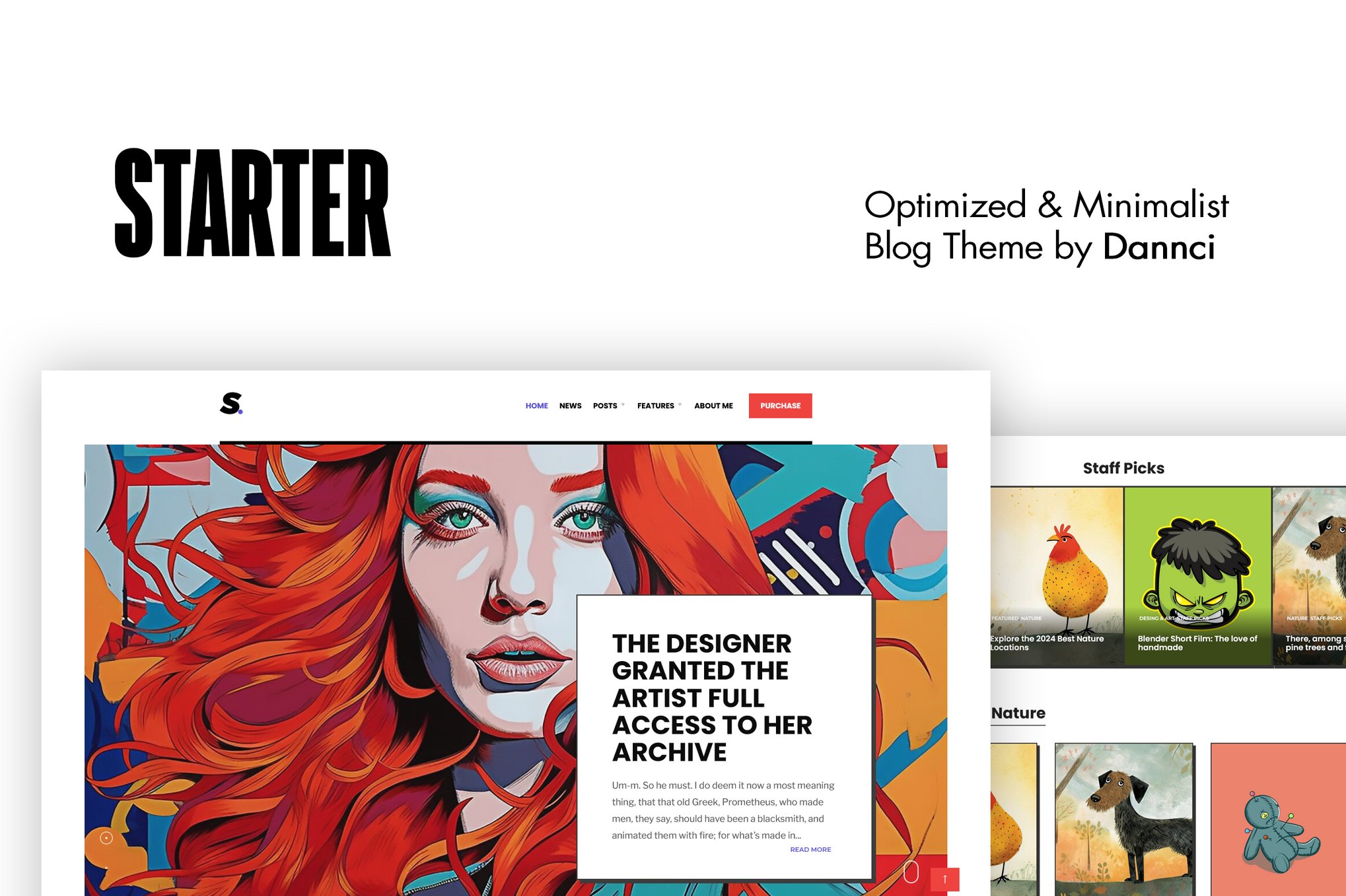Starter – Optimized, Fast & Minimalist Blog Theme!