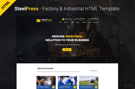 SteelPress – Industrial & Factory HTML Template