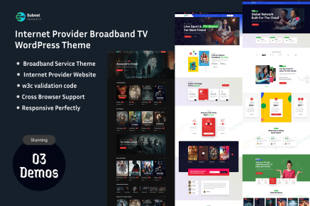 Subnet – Internet Provider Broadband TV WordPress Theme