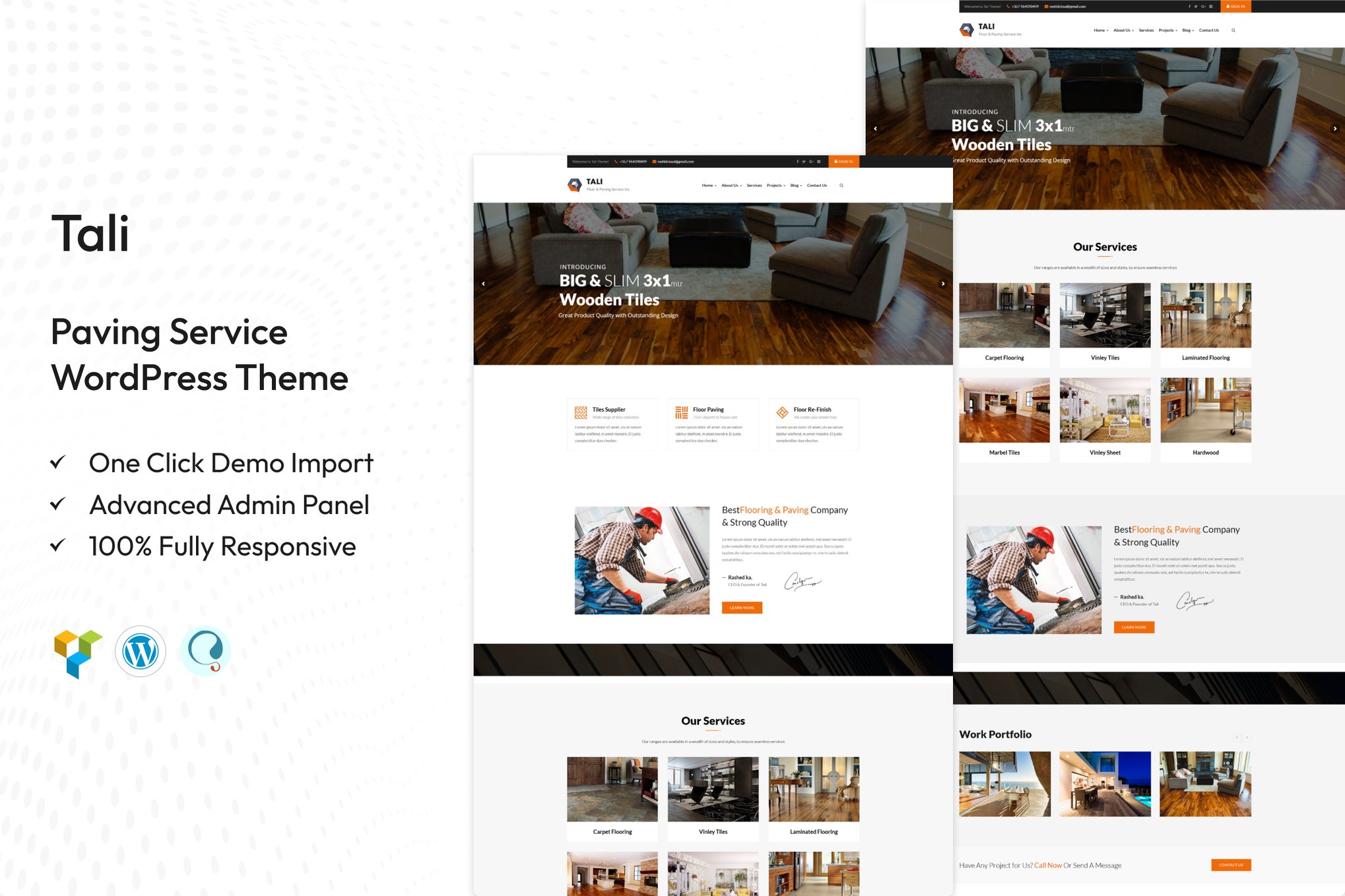 Tali – Paving Service WordPress theme