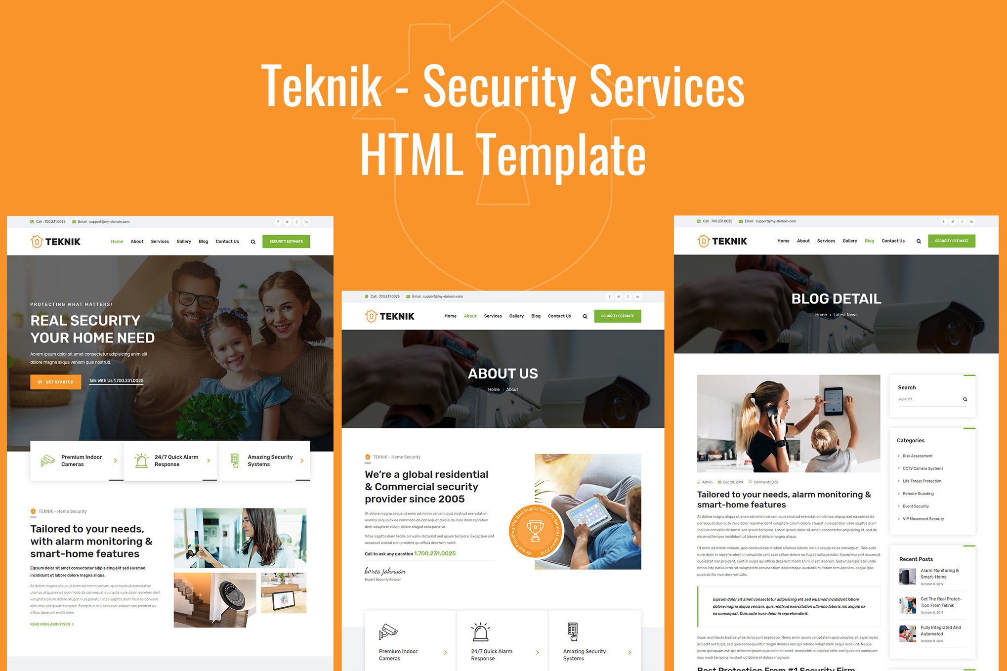 Teknik – Security Services HTML Template