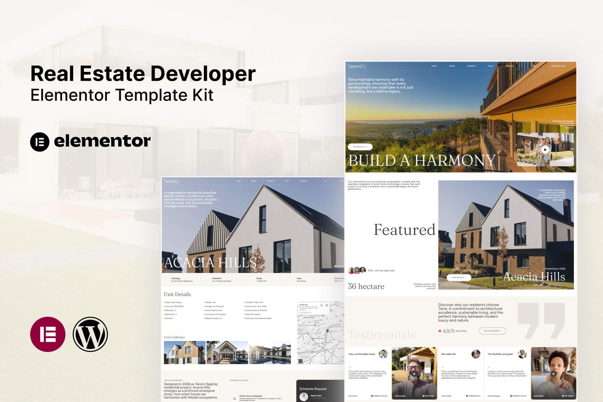 Terra – Real Estate Developer Elementor Template Kit