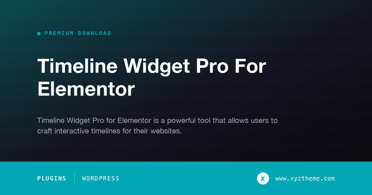 Timeline Widget Pro For Elementor