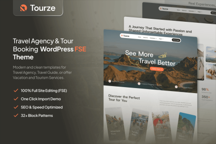 Tourze – Tour Travel Agency WordPress Block Theme
