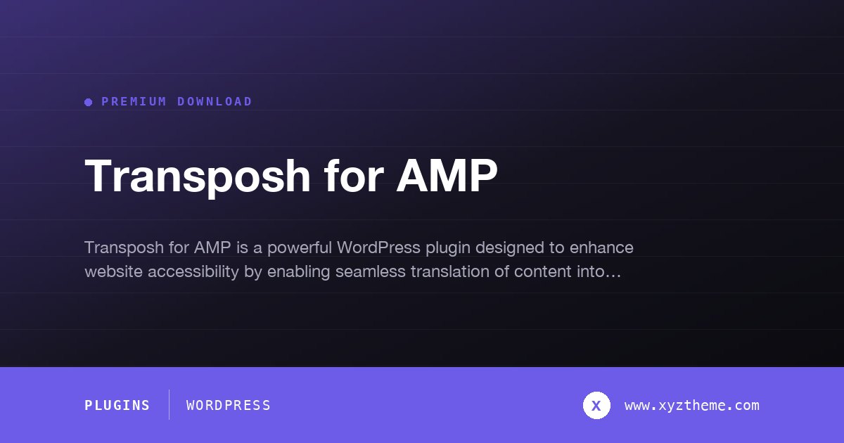 Transposh for AMP