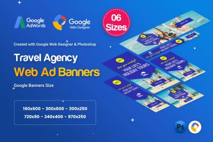Travel Agency Banners Ad D33 – Google Web Design