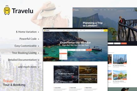 Travelu – Travel, Tour Booking Template
