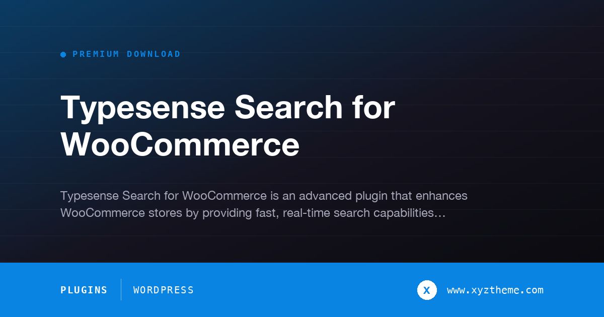 Typesense Search for WooCommerce