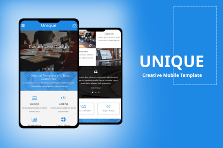 Unique – Creative Mobile Template