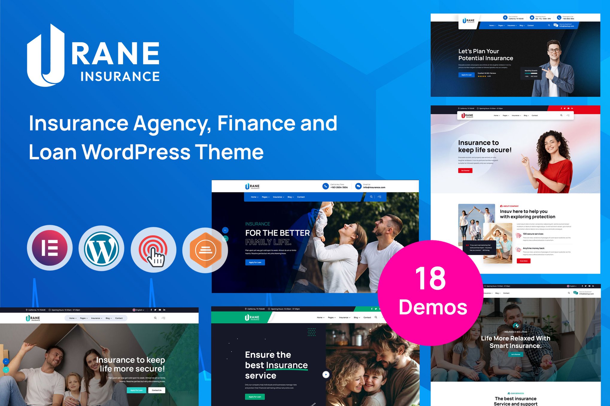 Urane – Insurance Agency & Finance WordPress Theme