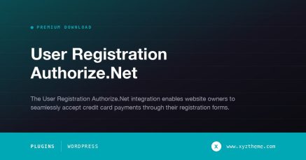 User Registration Authorize.Net