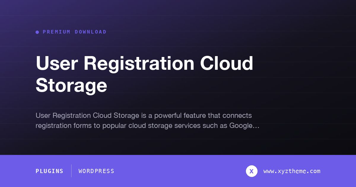User Registration Cloud Storage