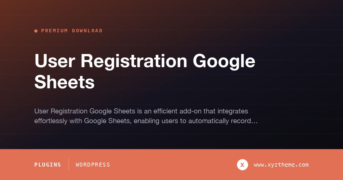 User Registration Google Sheets