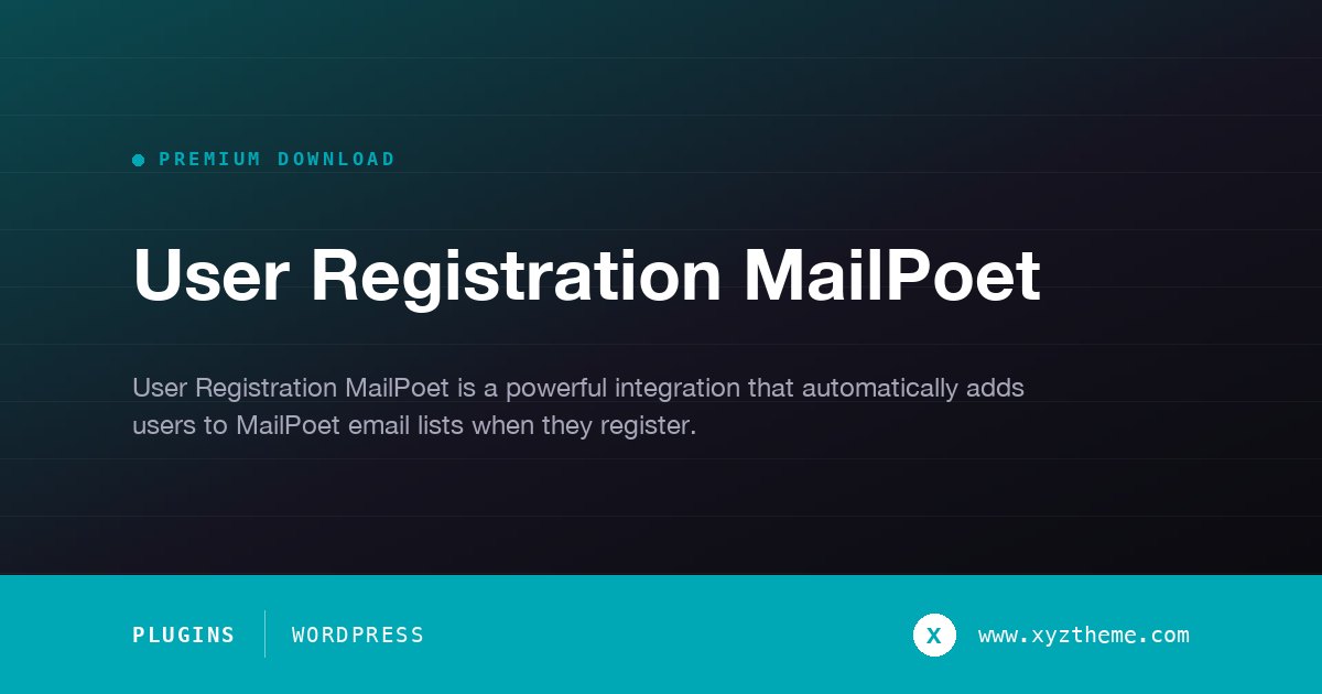 User Registration MailPoet