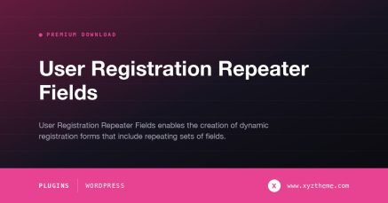 User Registration Repeater Fields