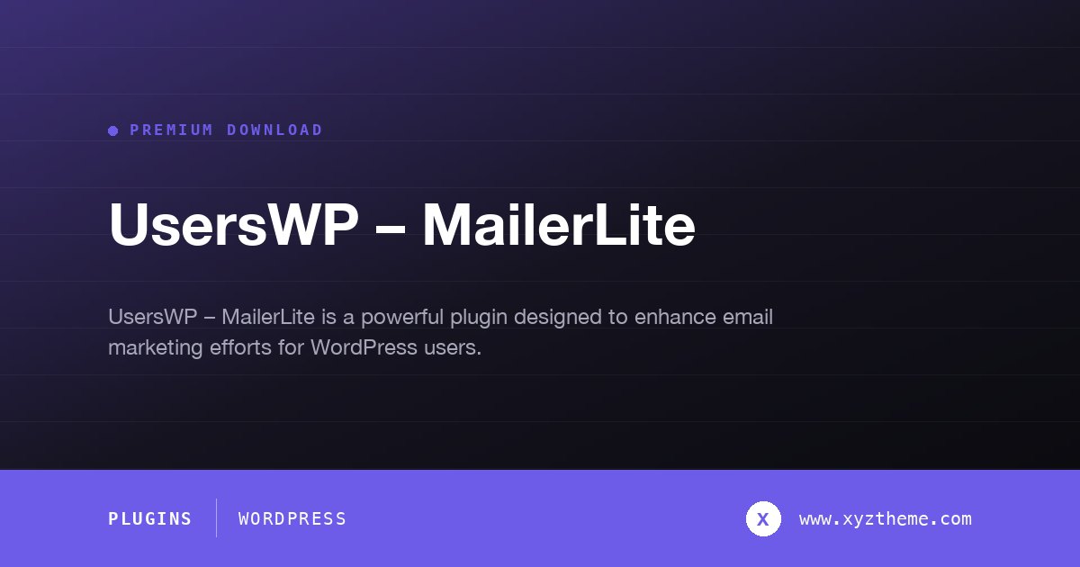 UsersWP – MailerLite
