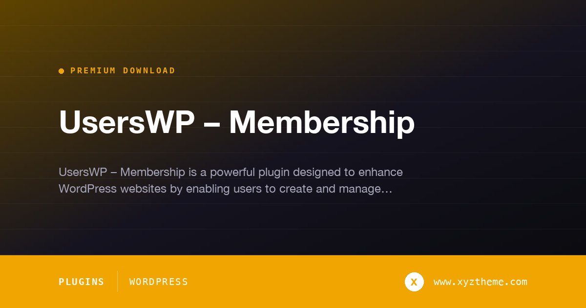 UsersWP – Membership