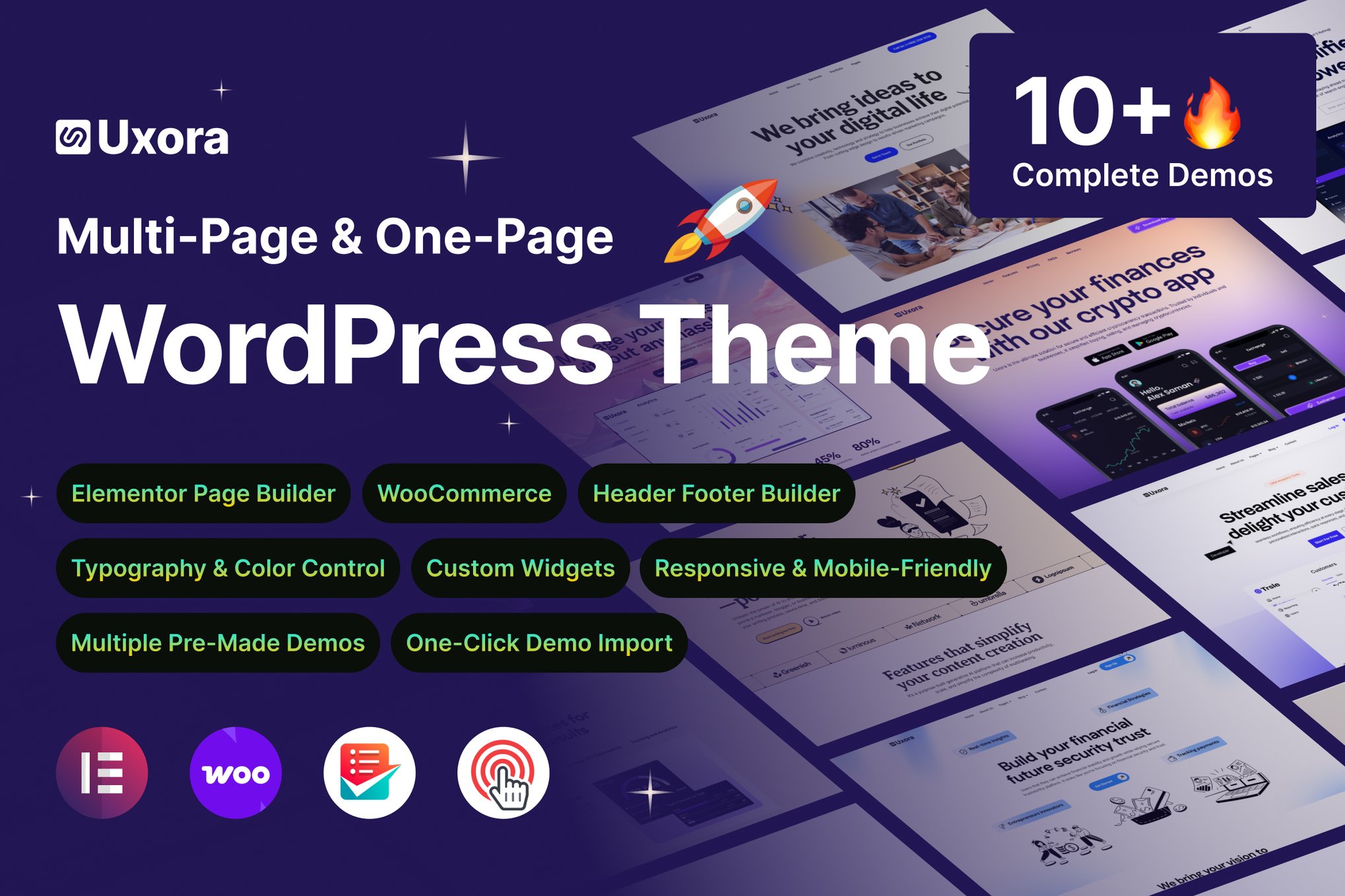 Uxora – Software, SaaS & Startup WordPress Theme