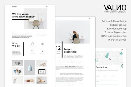Valno – Minimal Creative Multi page Portfolio