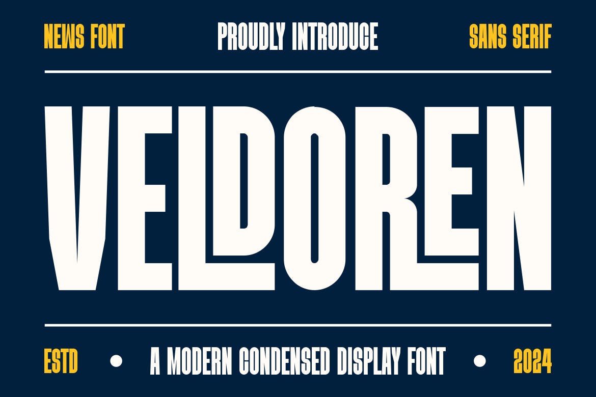 VELDOREN – Modern Condensed Font