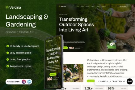 Verdina – Landscaping & Gardening Elementor Template Kit