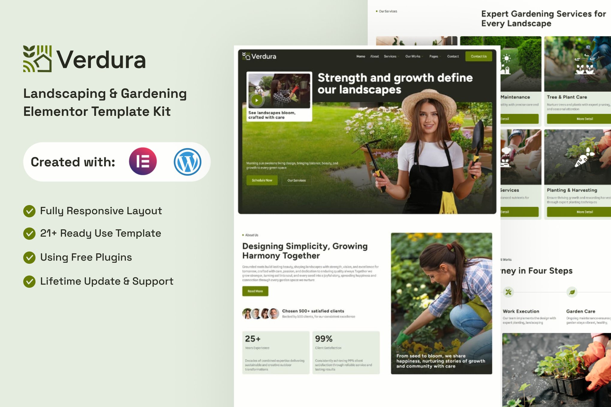 Verdura – Landscaping & Gardening Elementor Template Kit