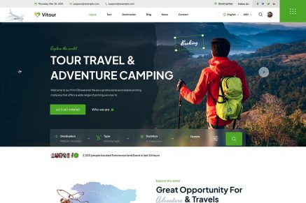 Vitour – Travel & Tour Booking WordPress Theme