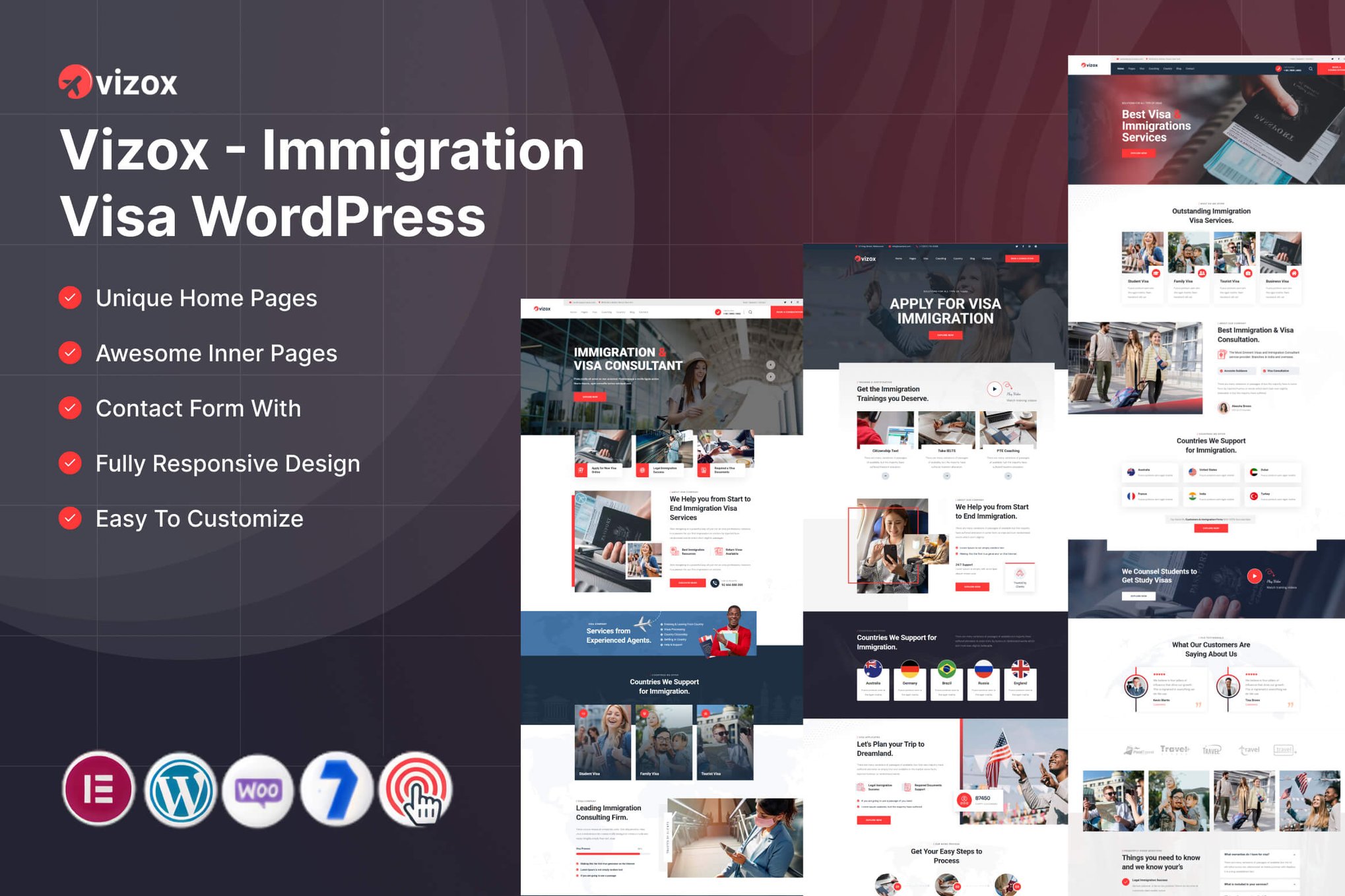 Vizox – Immigration Visa WordPress