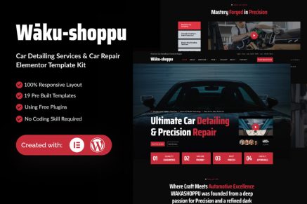 Waku-shoppu – Car Detailing Service & Car Repair Elementor Template Kit