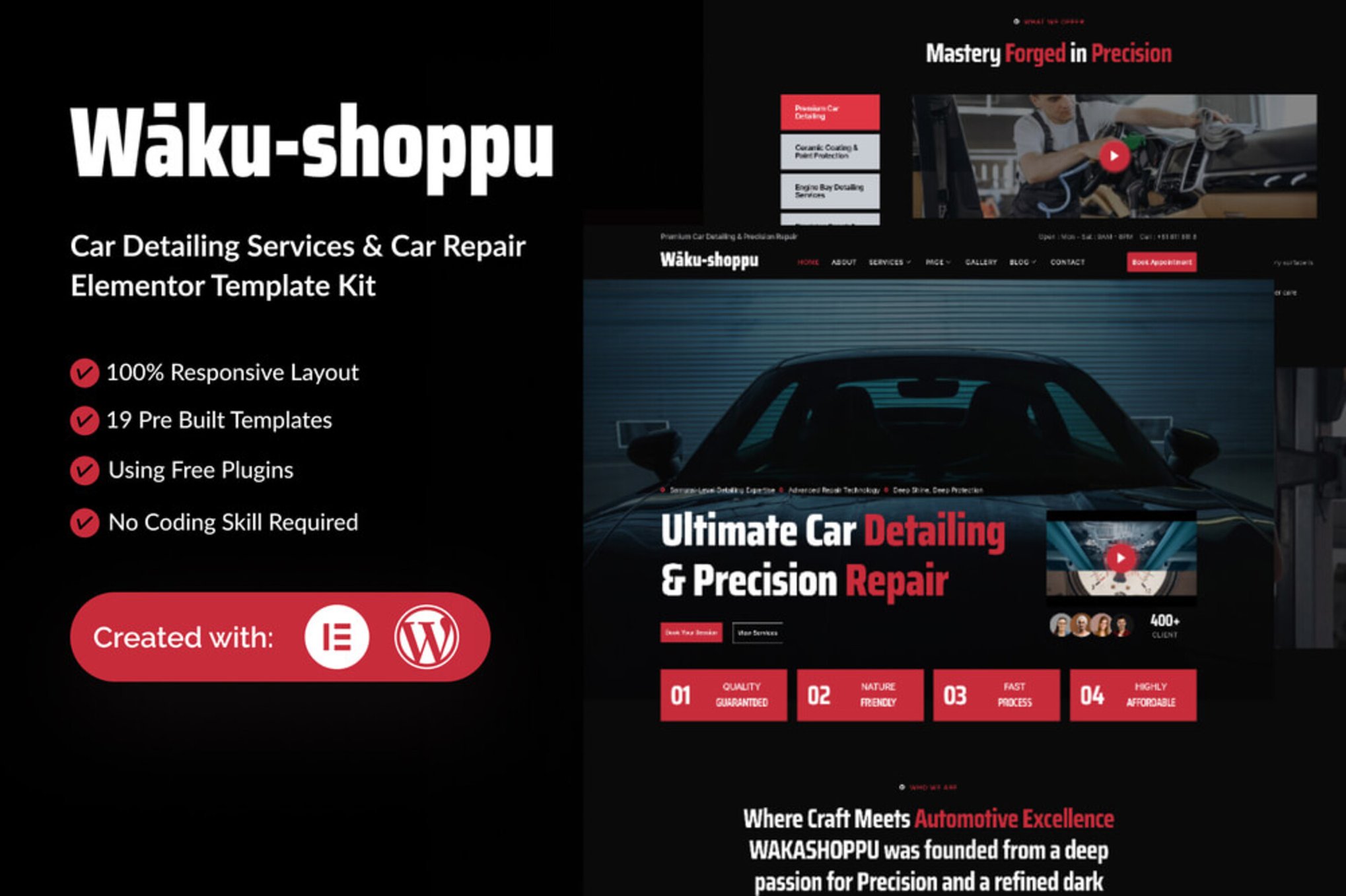 Waku-shoppu – Car Detailing Service & Car Repair Elementor Template Kit