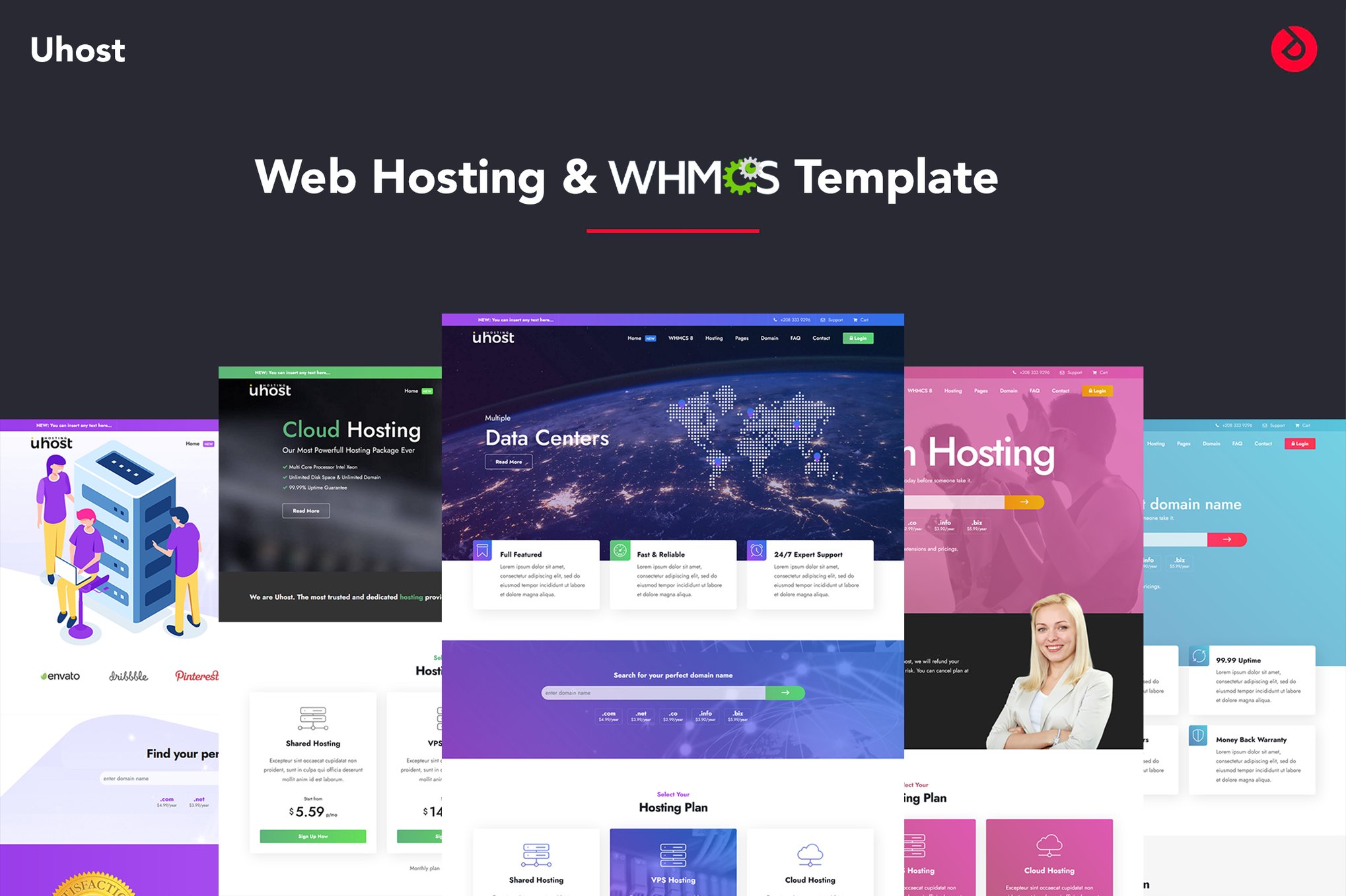 Web Hosting & WHMCS Template – Uhost