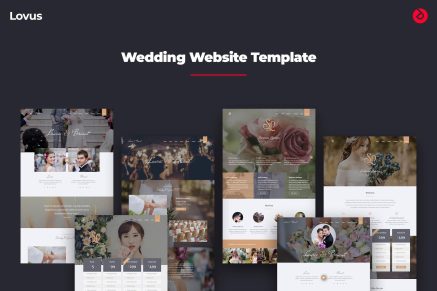 Wedding, Planner, Invitation Web Template – Lovus