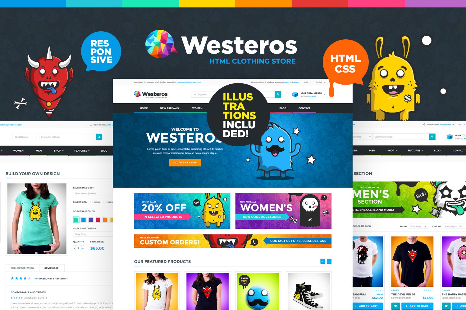 Westeros – Clothing Market and Shop HTML Template