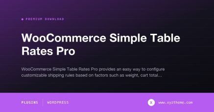 WooCommerce Simple Table Rates Pro
