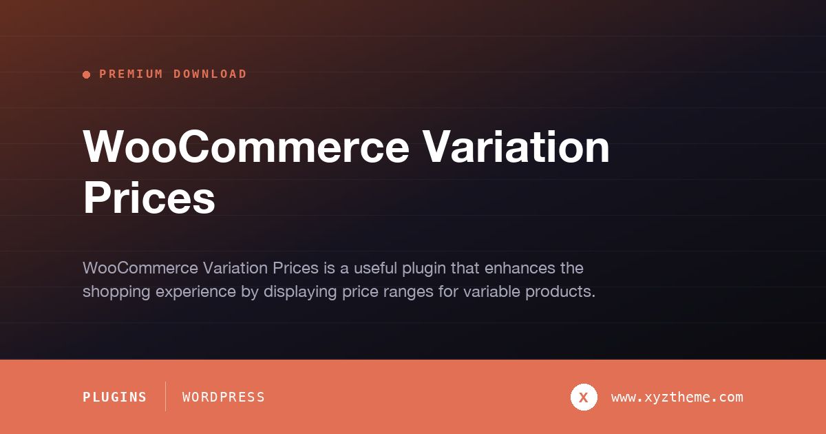 WooCommerce Variation Prices