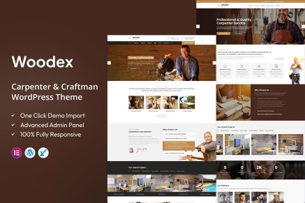 Woodex – Carpenter and Craftman WordPress Theme