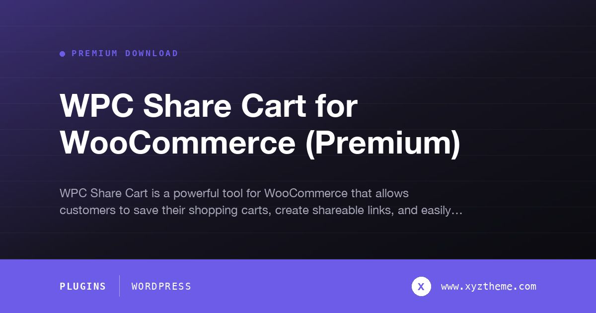 WPC Share Cart for WooCommerce (Premium)