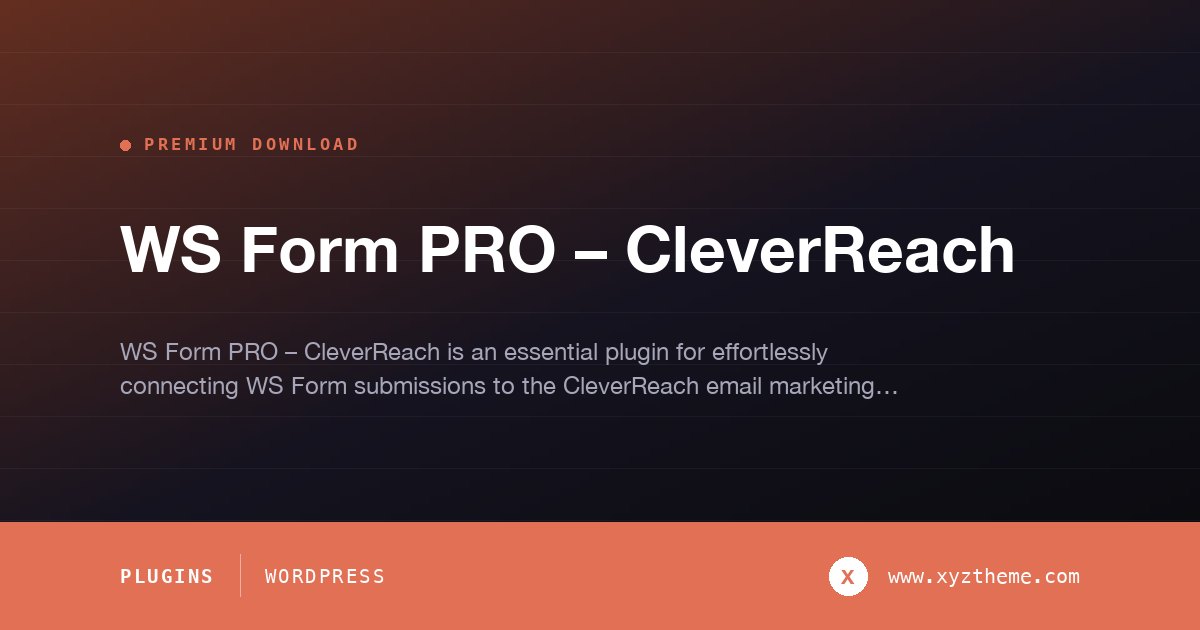 WS Form PRO – CleverReach
