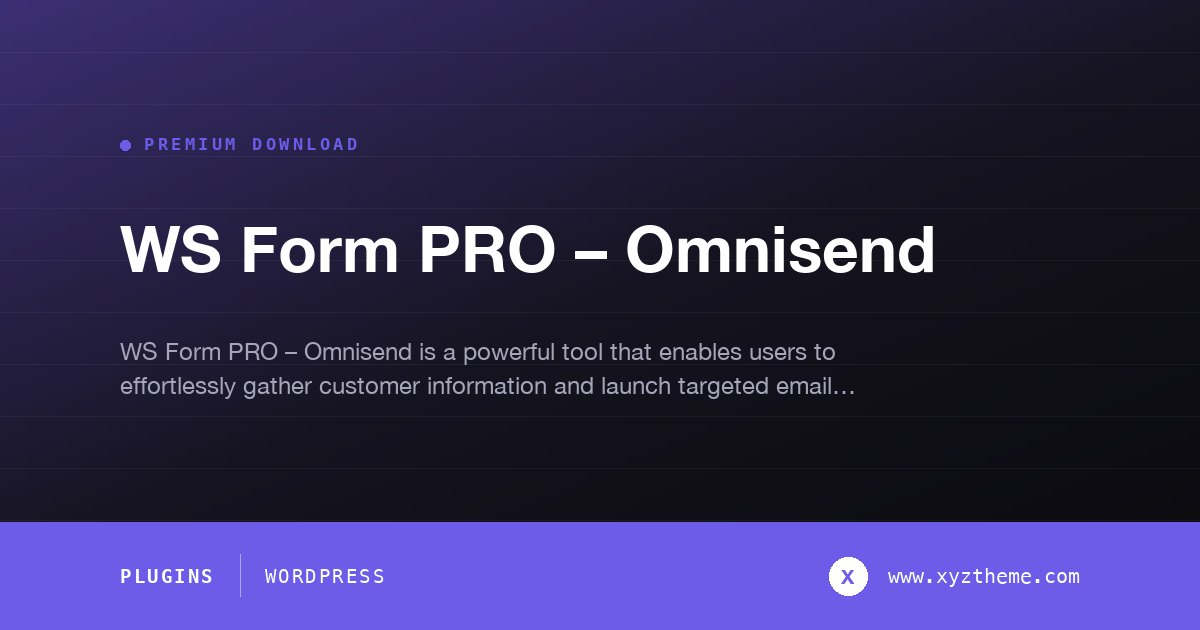 WS Form PRO – Omnisend