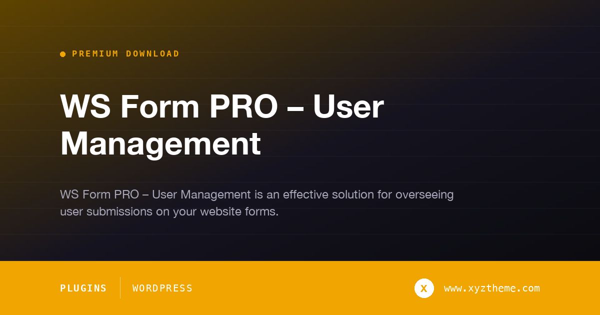 WS Form PRO – User Management