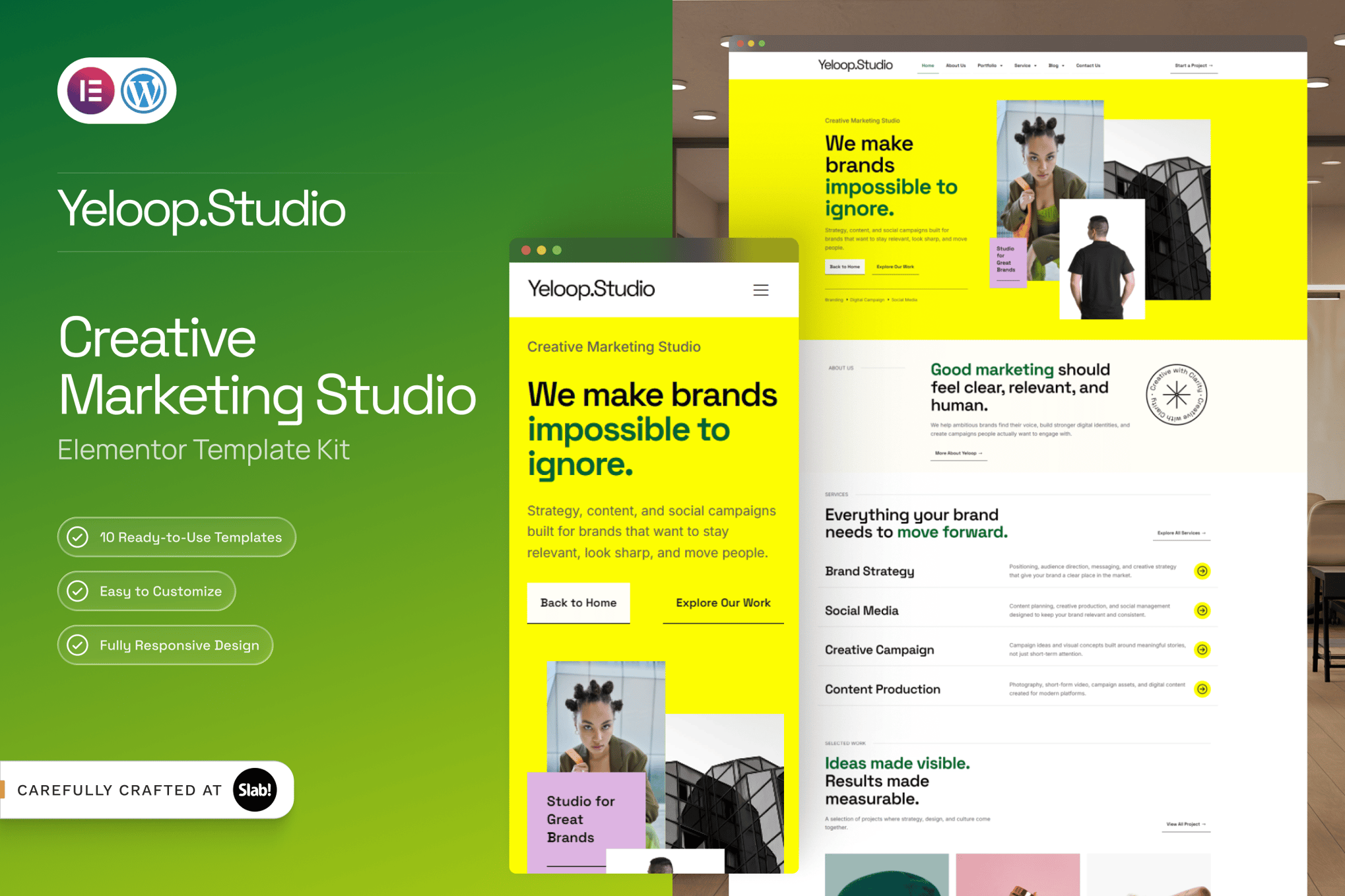 Yeloop – Creative Marketing Agency Elementor Template Kit